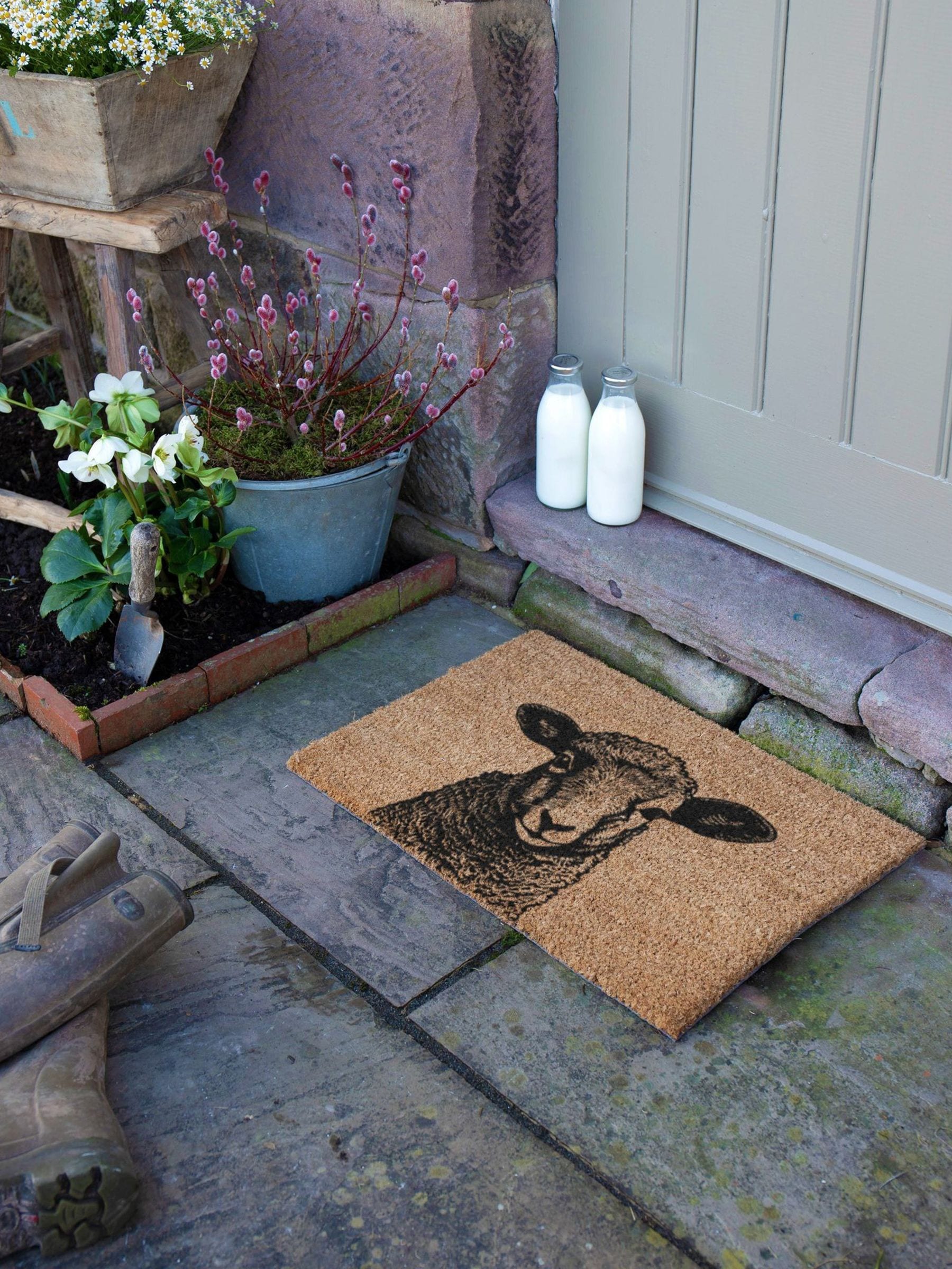 Artsy Mats brown lamb doormat 60x40cm, imported from the UK