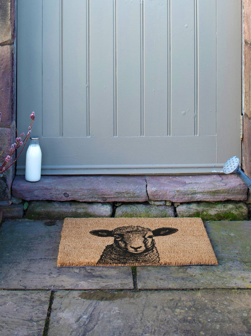 Artsy Mats brown lamb doormat 60x40cm, imported from the UK