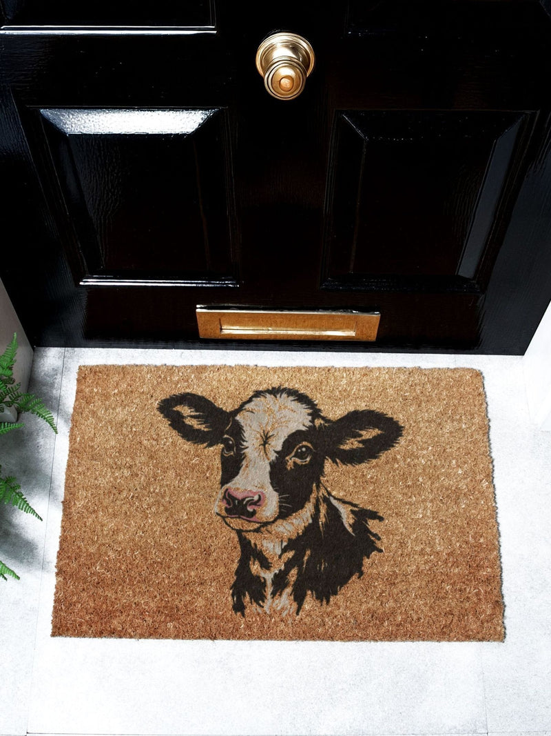 Artsy Mats Brown Dairy Calf doormat 60x40cm, UK version