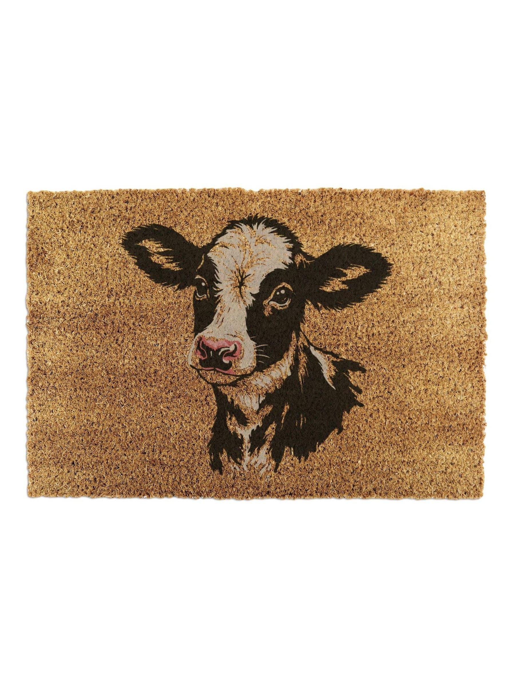 Artsy Mats Brown Dairy Calf doormat 60x40cm, UK version