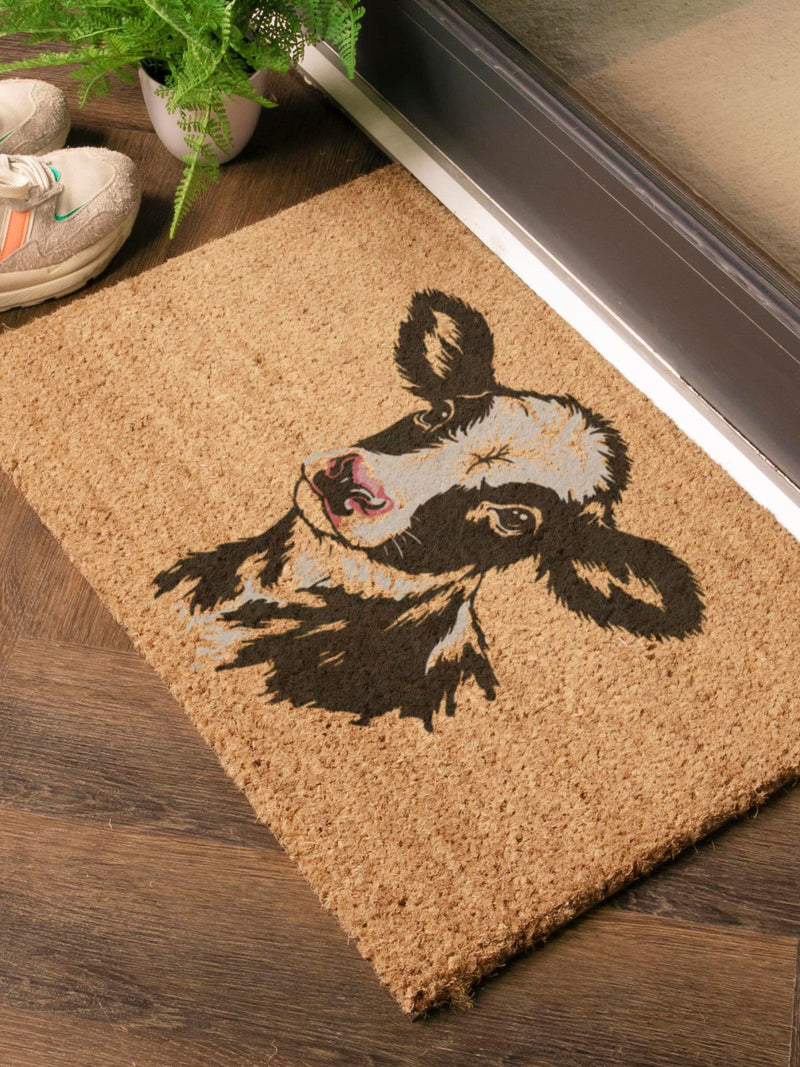 Artsy Mats Brown Dairy Calf doormat 60x40cm, UK version
