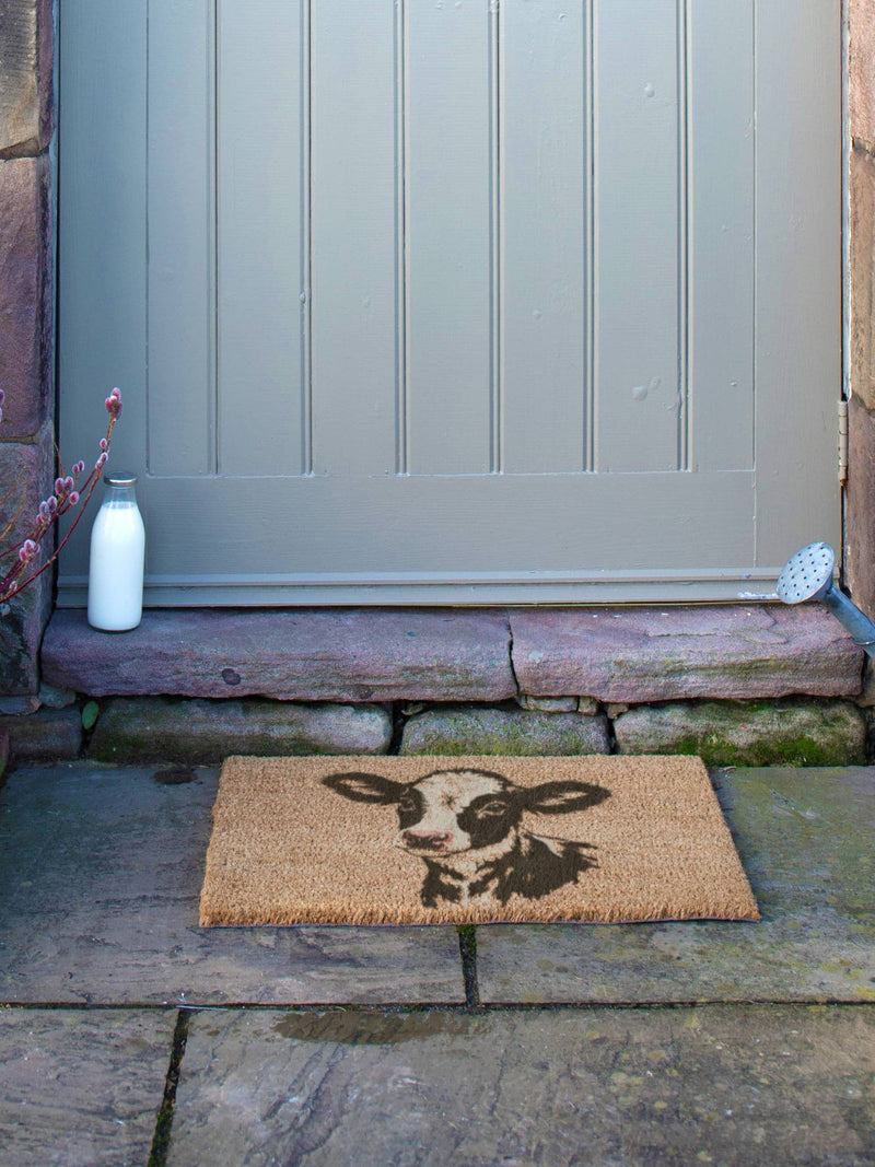 Artsy Mats Brown Dairy Calf doormat 60x40cm, UK version