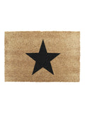 Artsy Mats Natural Black Star doormat 60x40cm - British product