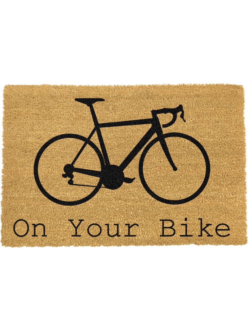 Artsy Mats On Your Bike doormat 60x40, imported from the UK