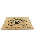Artsy Mats On Your Bike doormat 60x40, imported from the UK