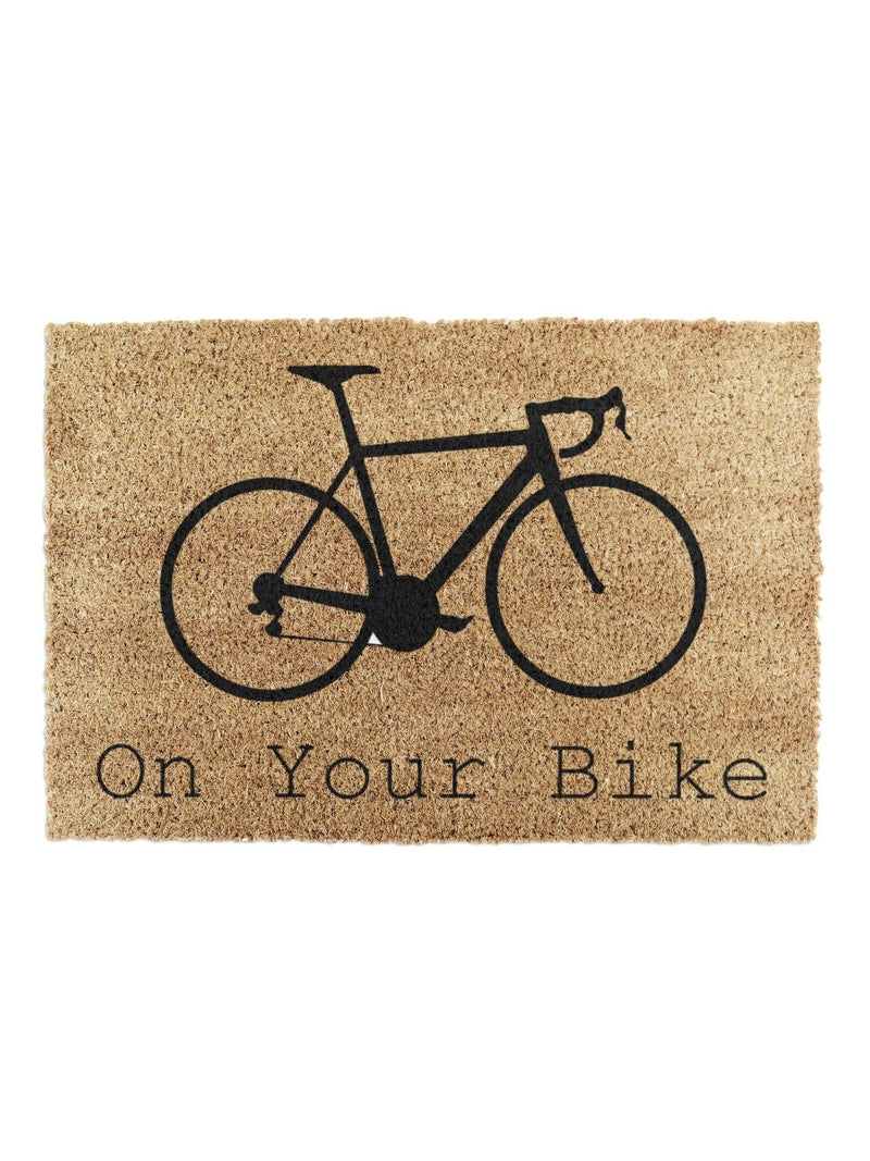 Artsy Mats On Your Bike doormat 60x40, imported from the UK