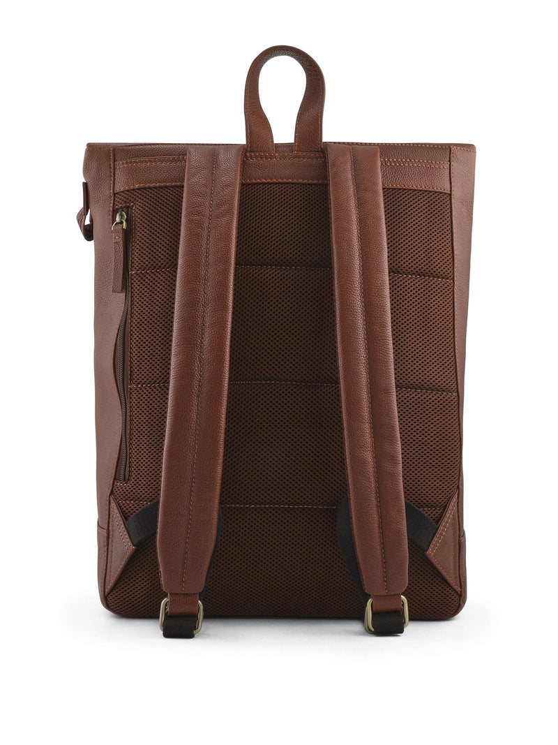 Jones Bootmaker Uphall backpack in tan grain leather (British brand)