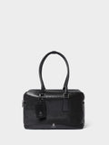 Osprey London black leather shoulder bag, imported from the UK