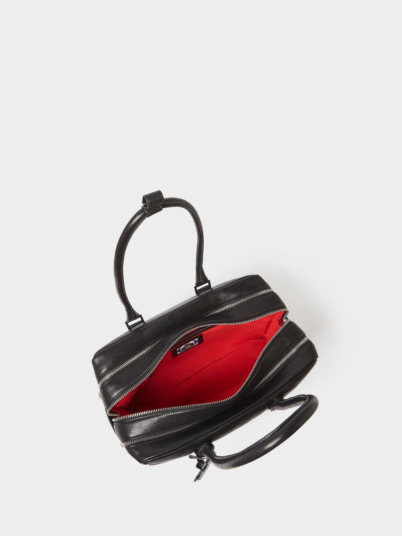 Osprey London black leather shoulder bag, imported from the UK