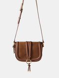 Mint Velvet brown suede saddle bag (British brand)