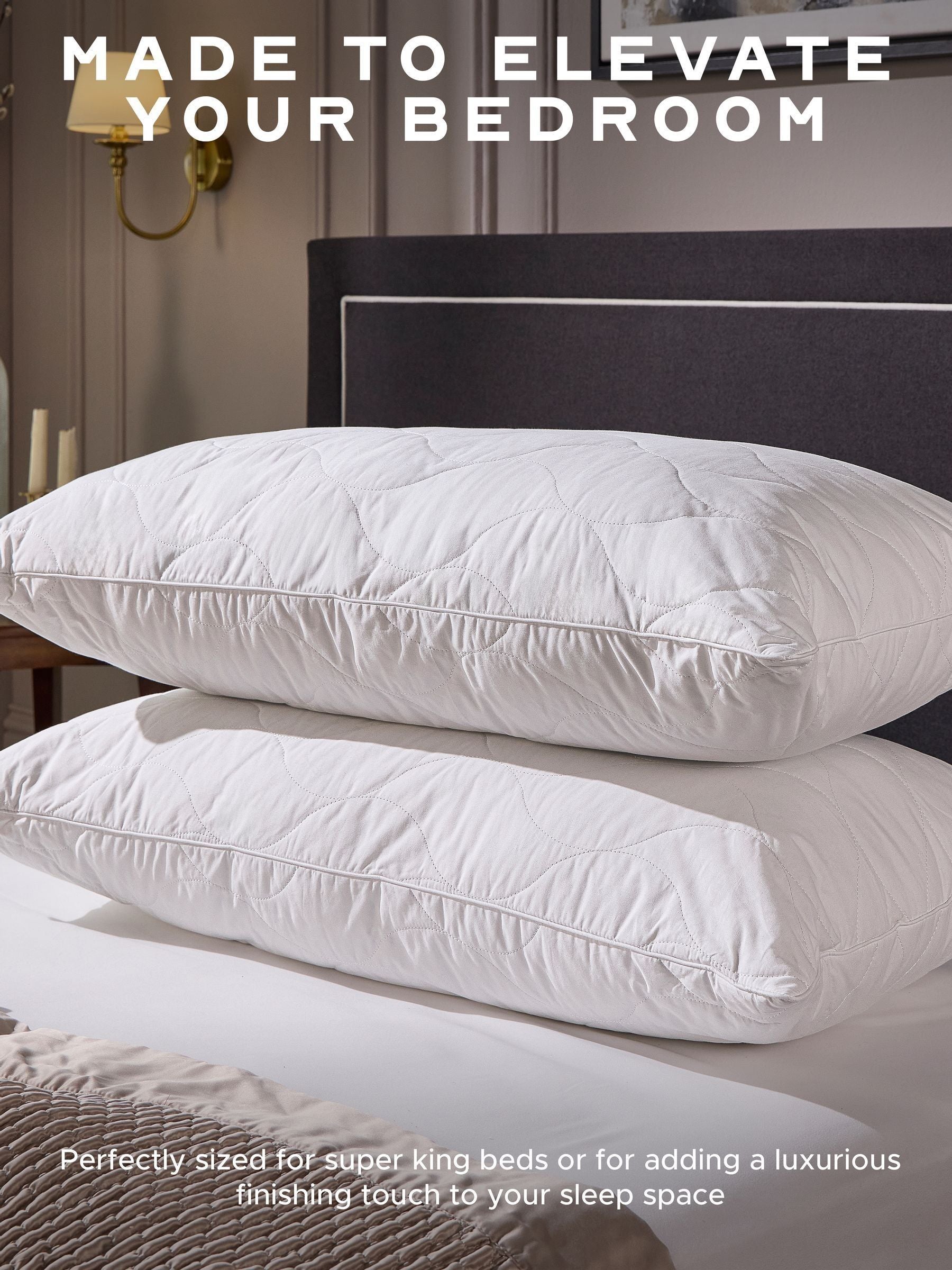 Snuggledown Hotel kingsize firm side sleeper pillow, UK version