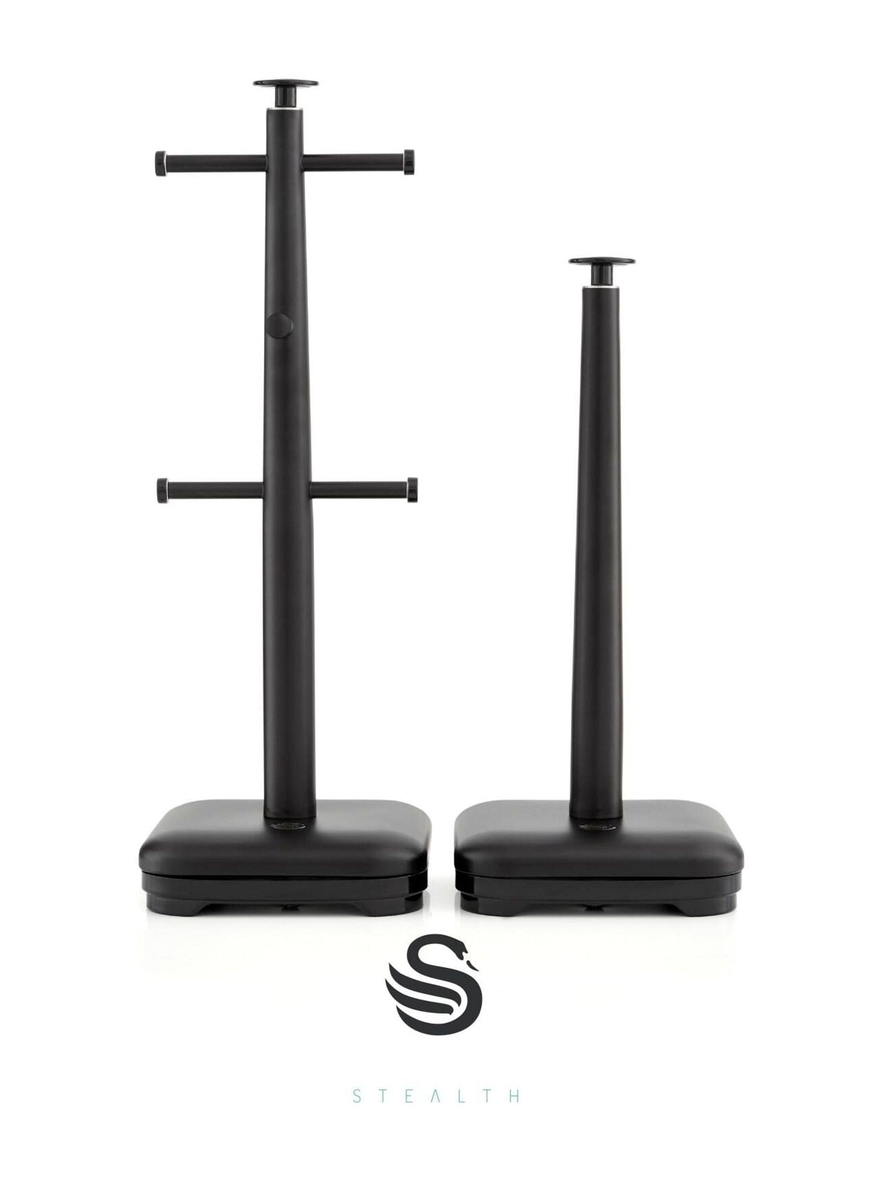 Swan black towel pole and mug tree set - British product