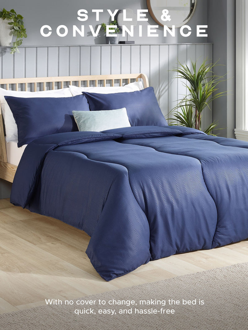 Snuggledown coverless embossed herringbone 10.5 tog duvet, UK version
