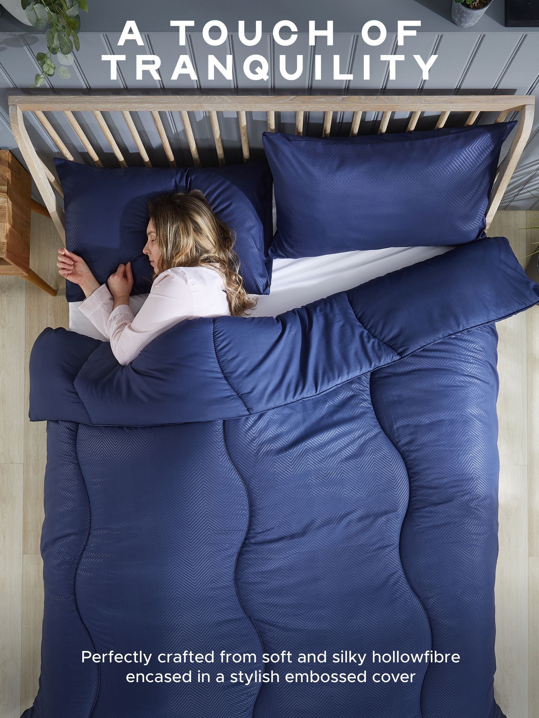 Snuggledown coverless embossed herringbone 10.5 tog duvet, UK version
