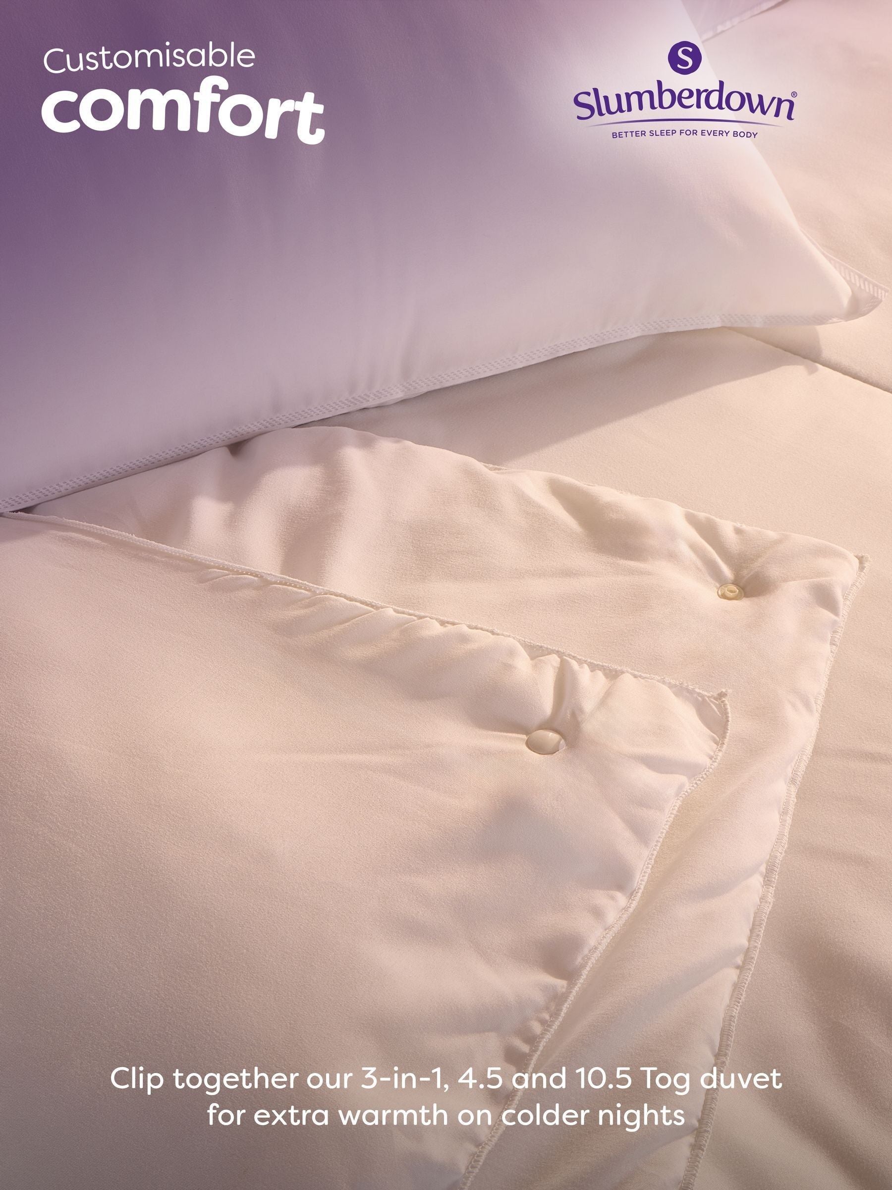 Slumberdown all seasons duvet 13.5 tog, imported from the UK