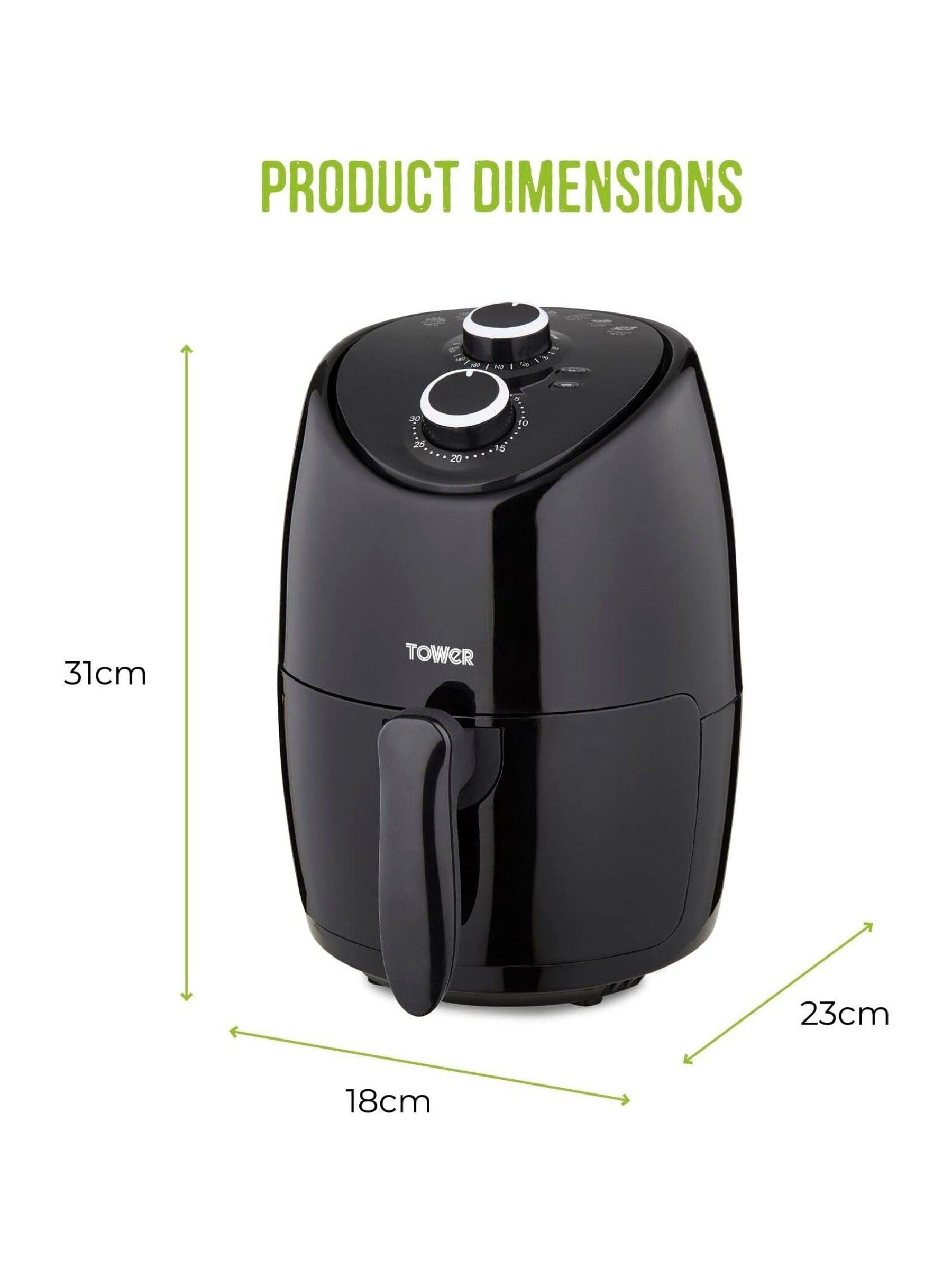 Tower Vortx Compact air fryer 2L - British product