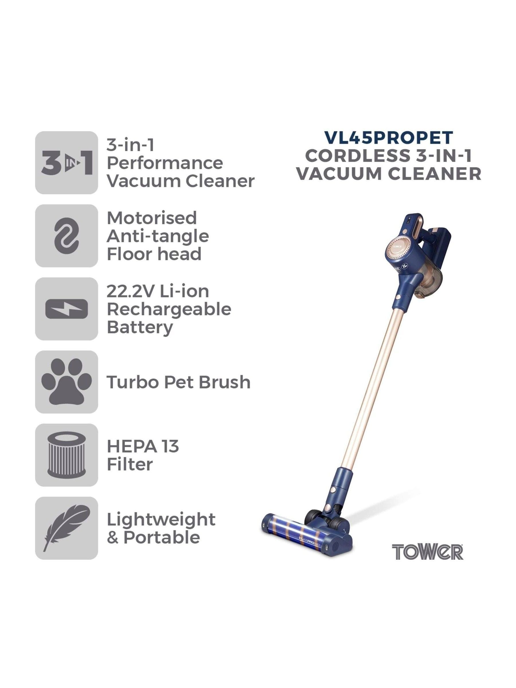Tower blue VL45 cordless 3-in-1 vacuum cleaner (British brand)