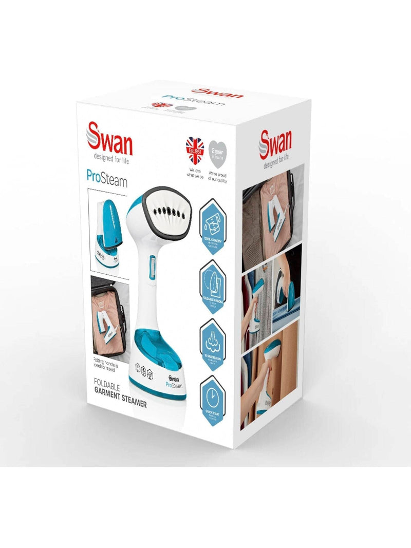 Swan white foldable garment steamer (British brand)