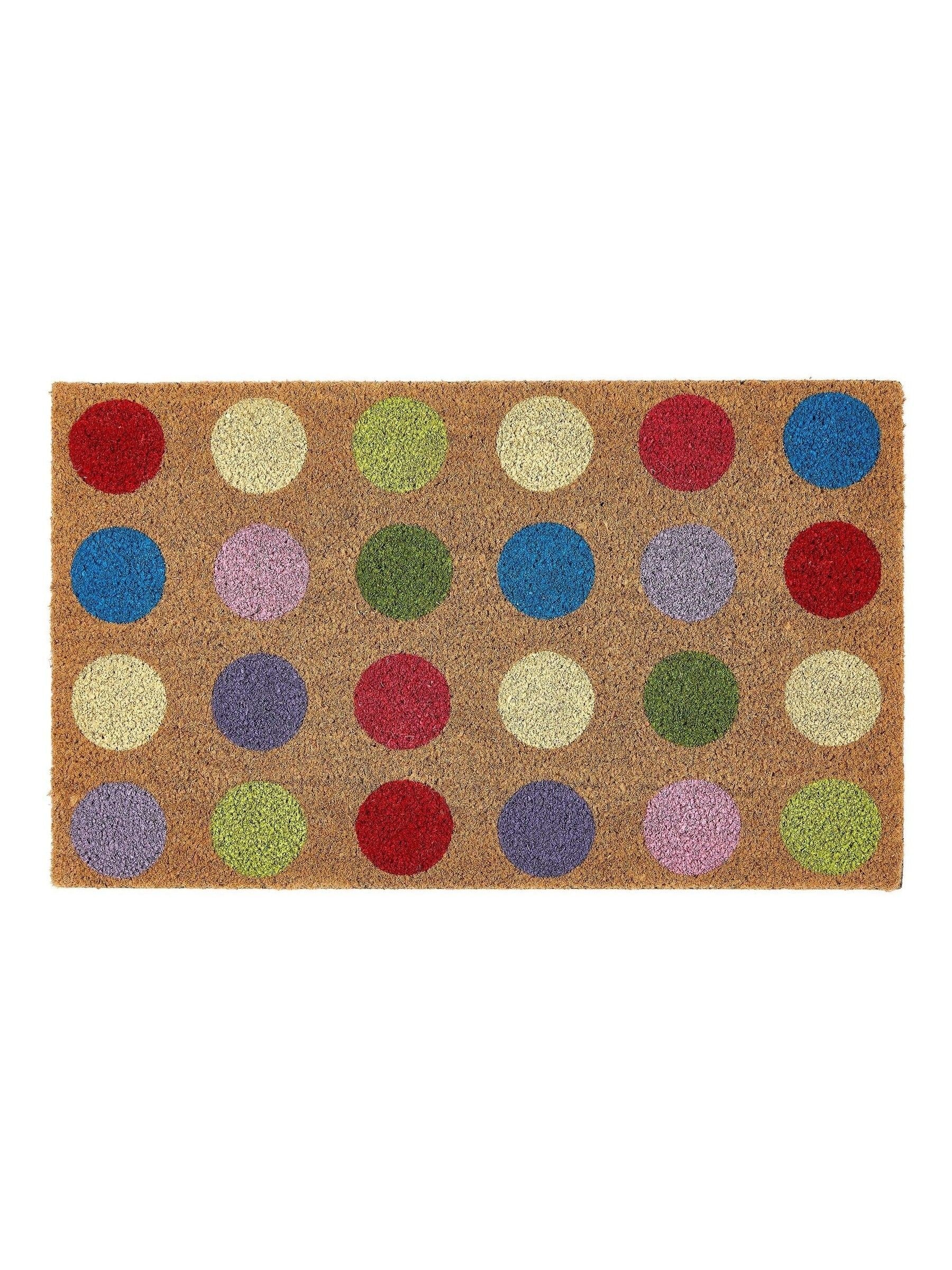 My Mat natural spots coir doormat 75x45cm, imported from the UK