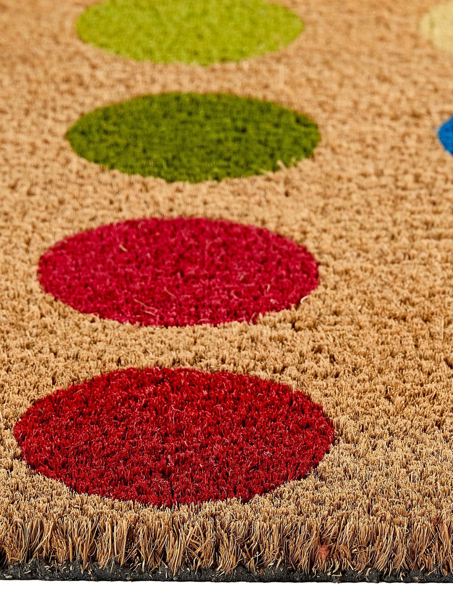My Mat natural spots coir doormat 75x45cm, imported from the UK