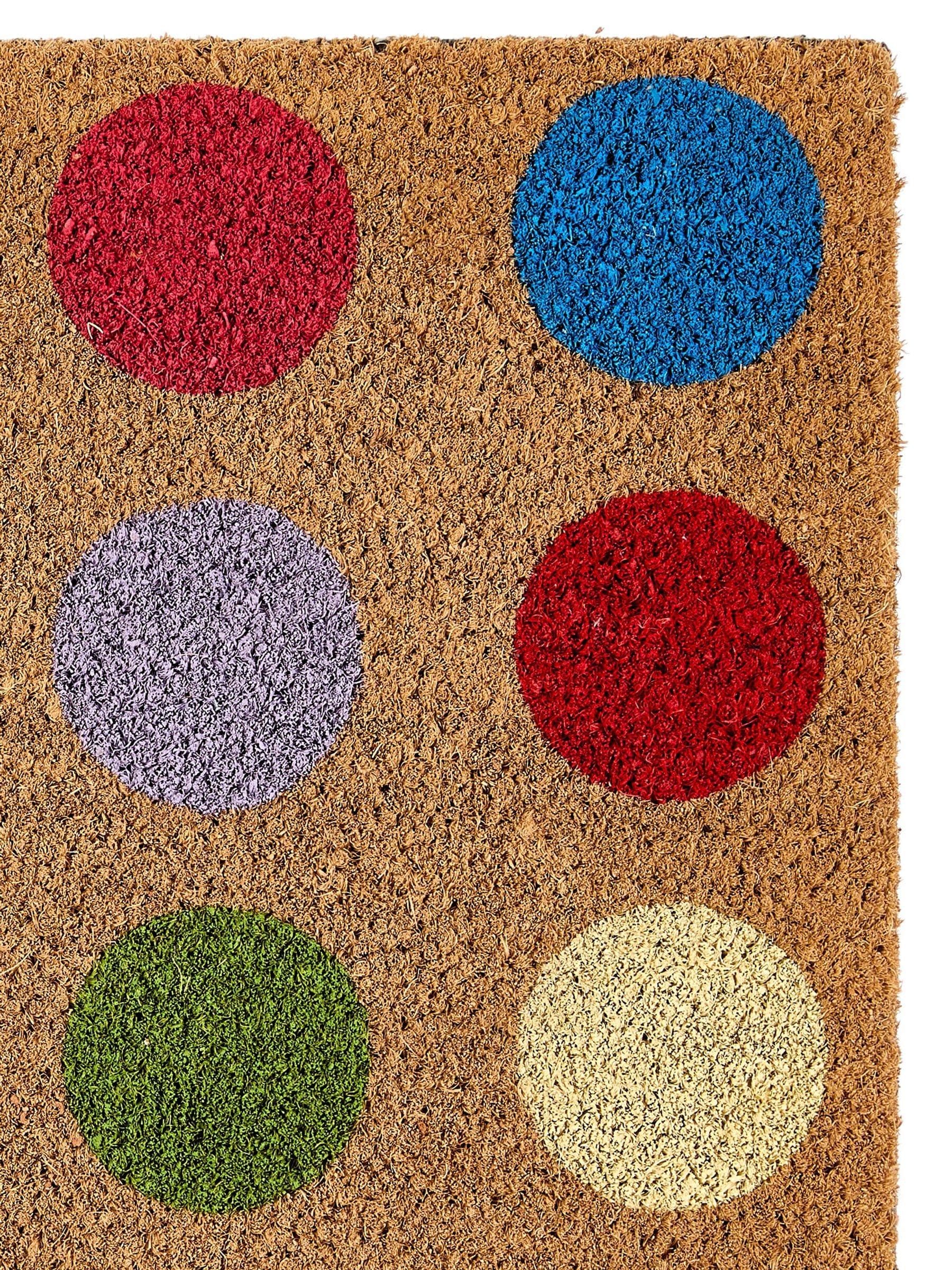 My Mat natural spots coir doormat 75x45cm, imported from the UK