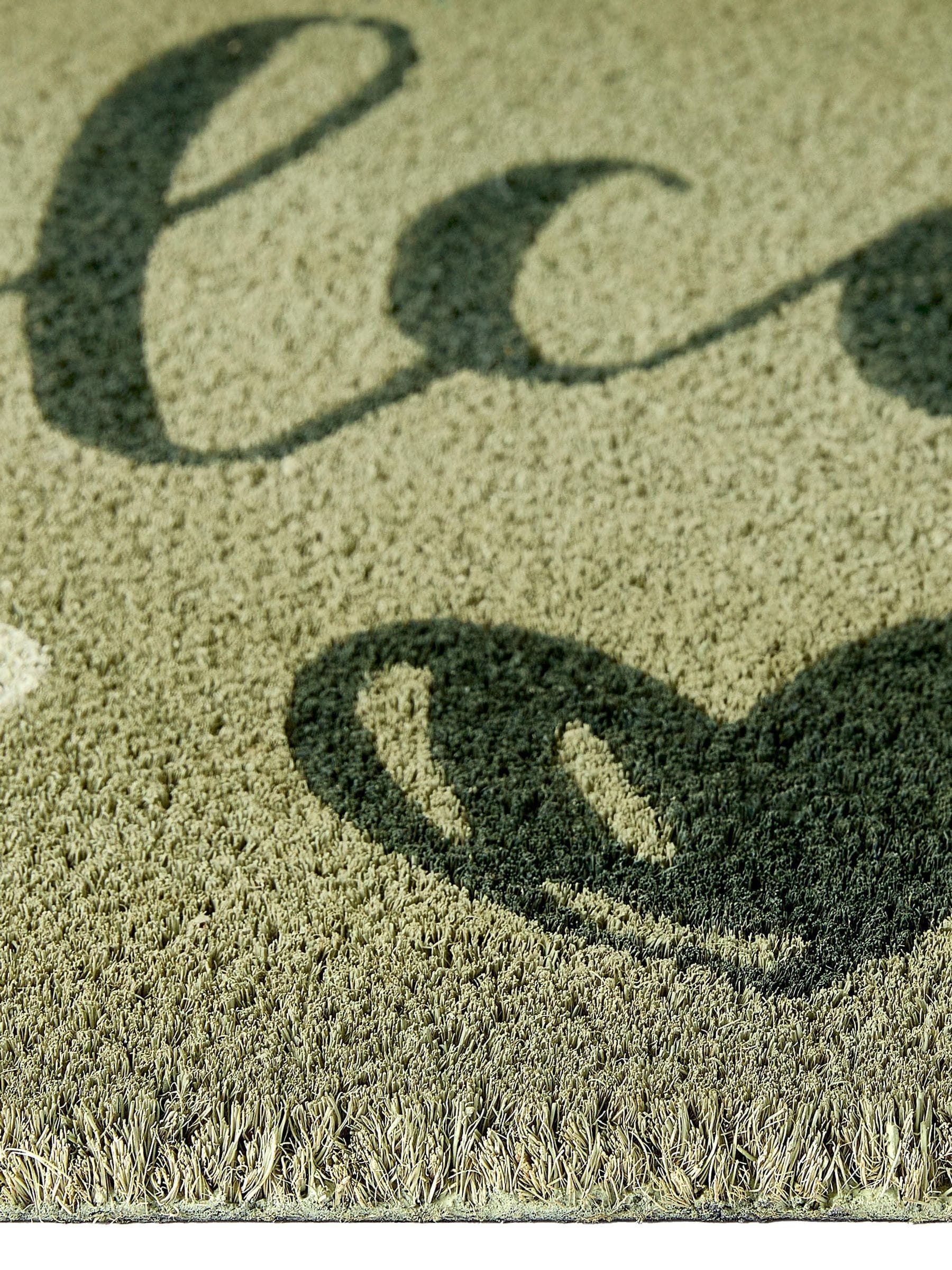 My Mat green welcome coir doormat 75x45cm (British brand)