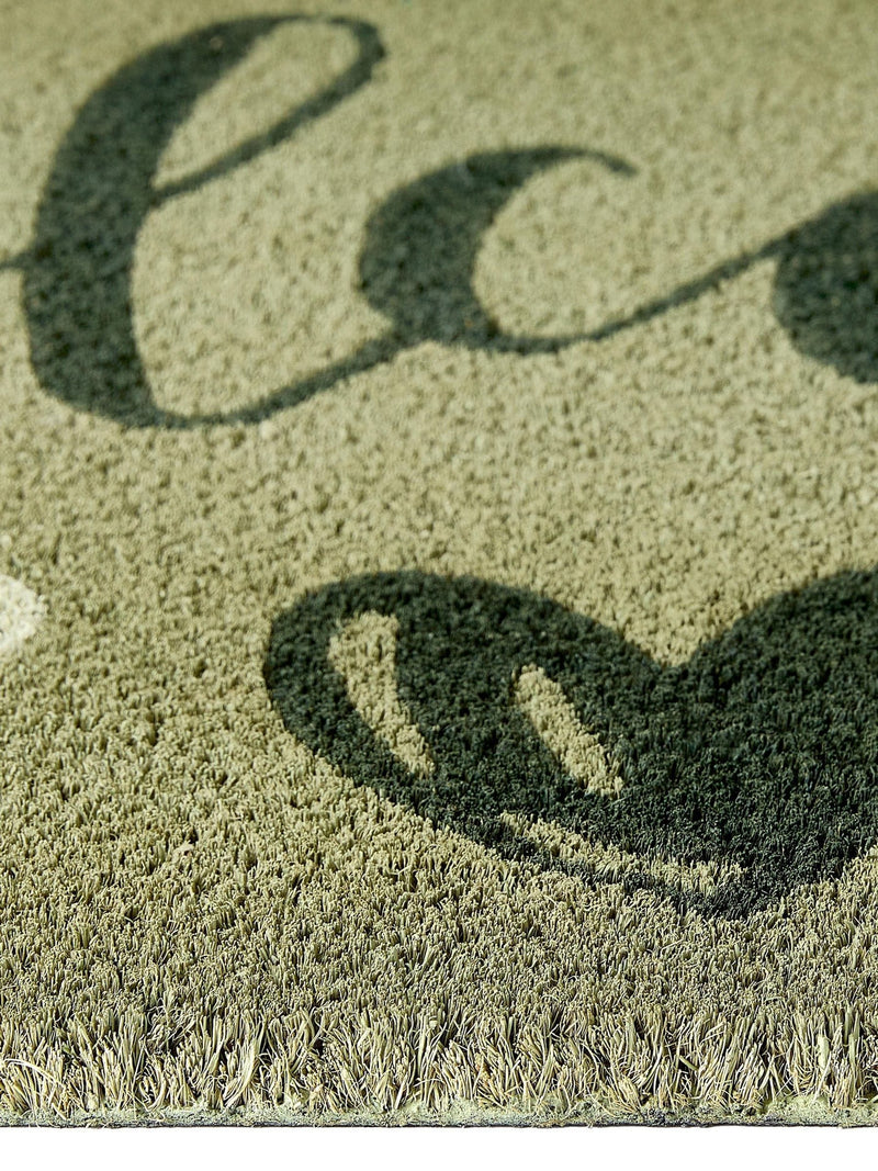 My Mat green welcome coir doormat 75x45cm (British brand)