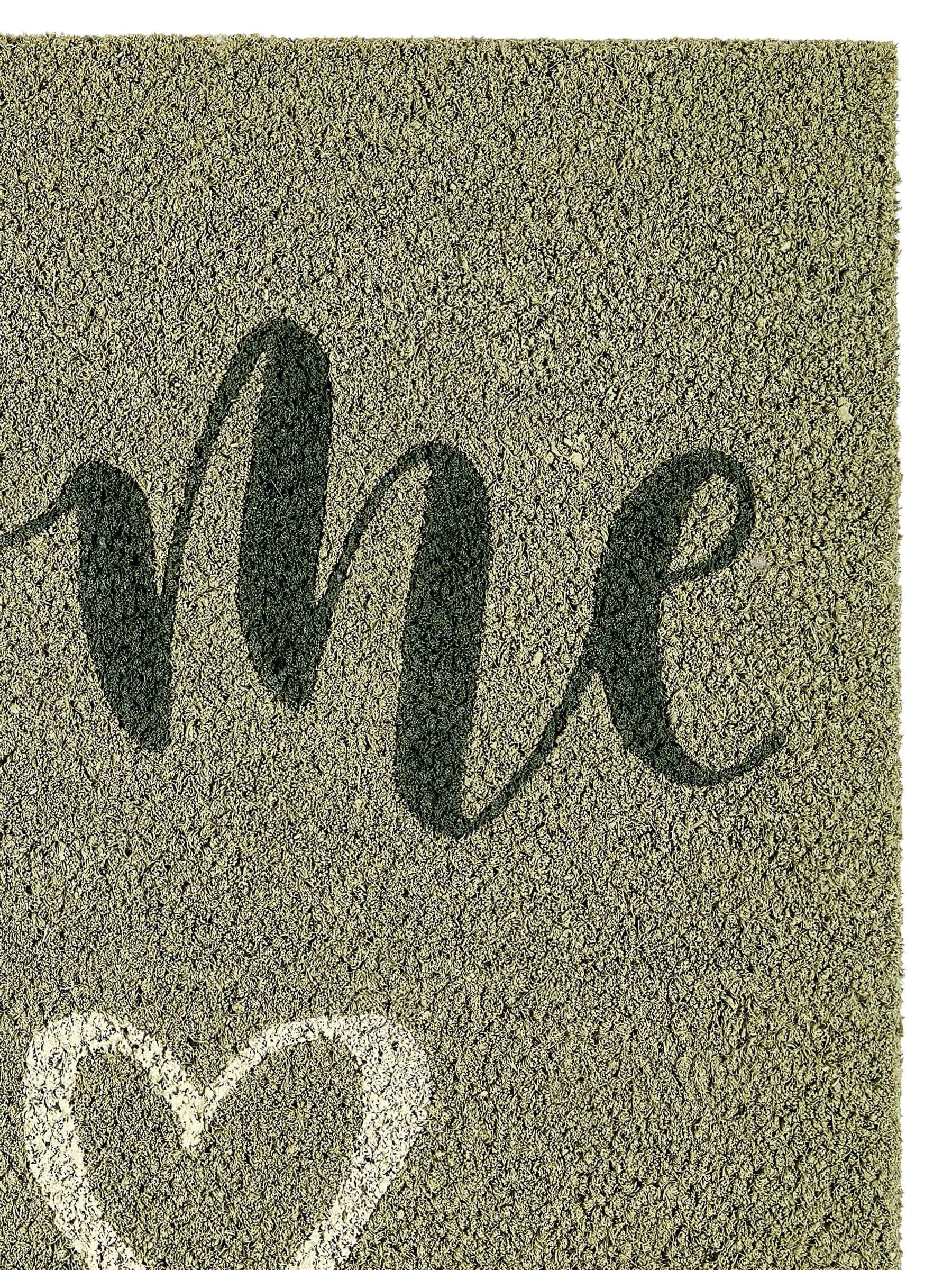 My Mat green welcome coir doormat 75x45cm (British brand)