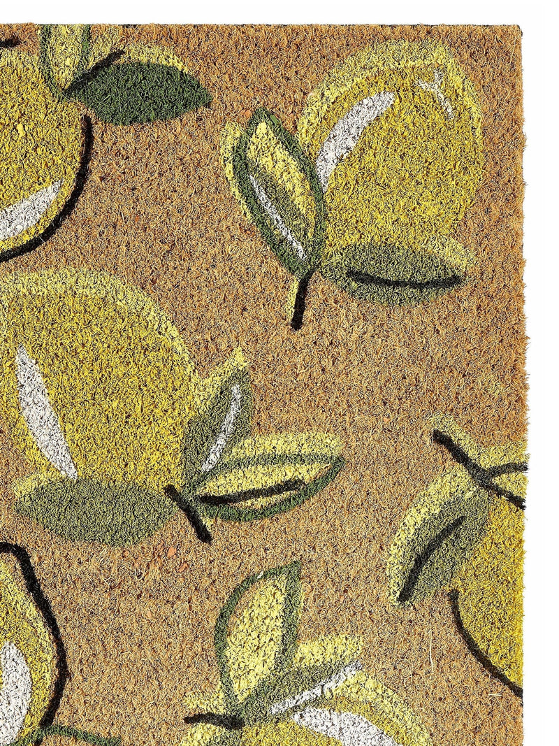My Mat natural lemons coir doormat 75x45cm, UK version