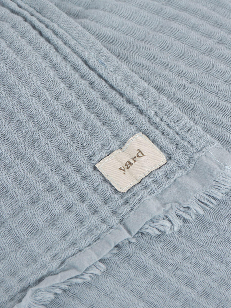Yard Mineral Lark muslin cotton throw - British product