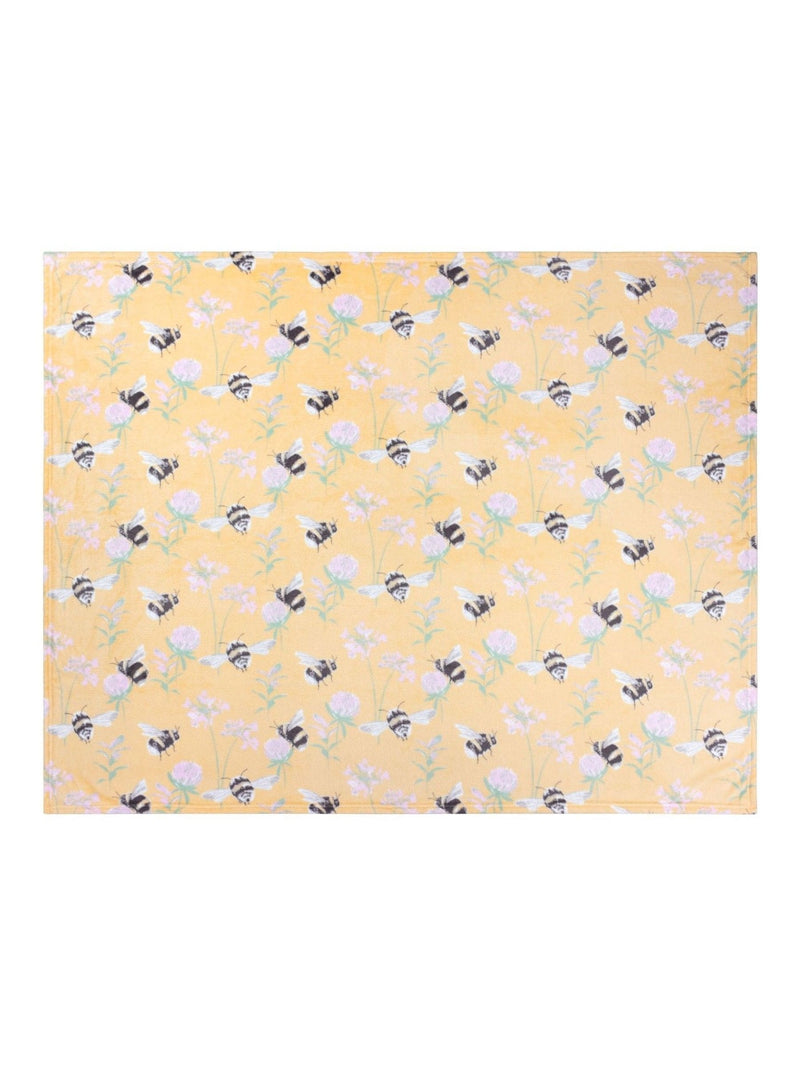 Furn fleece throw with bee pattern 130x150cm (British brand)