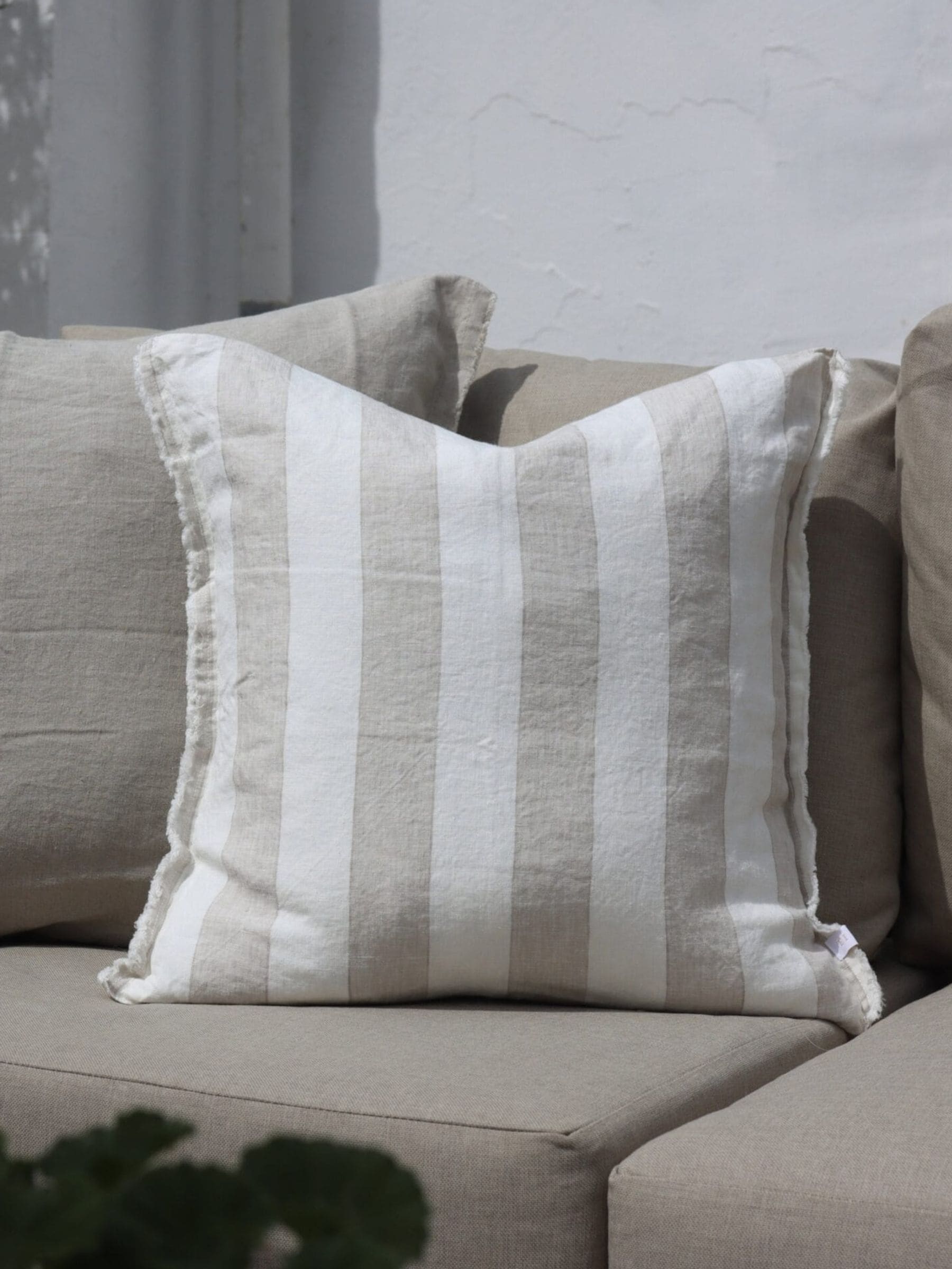 Ellenvale Interiors natural linen cushion cover set 5 pack, imported from the UK