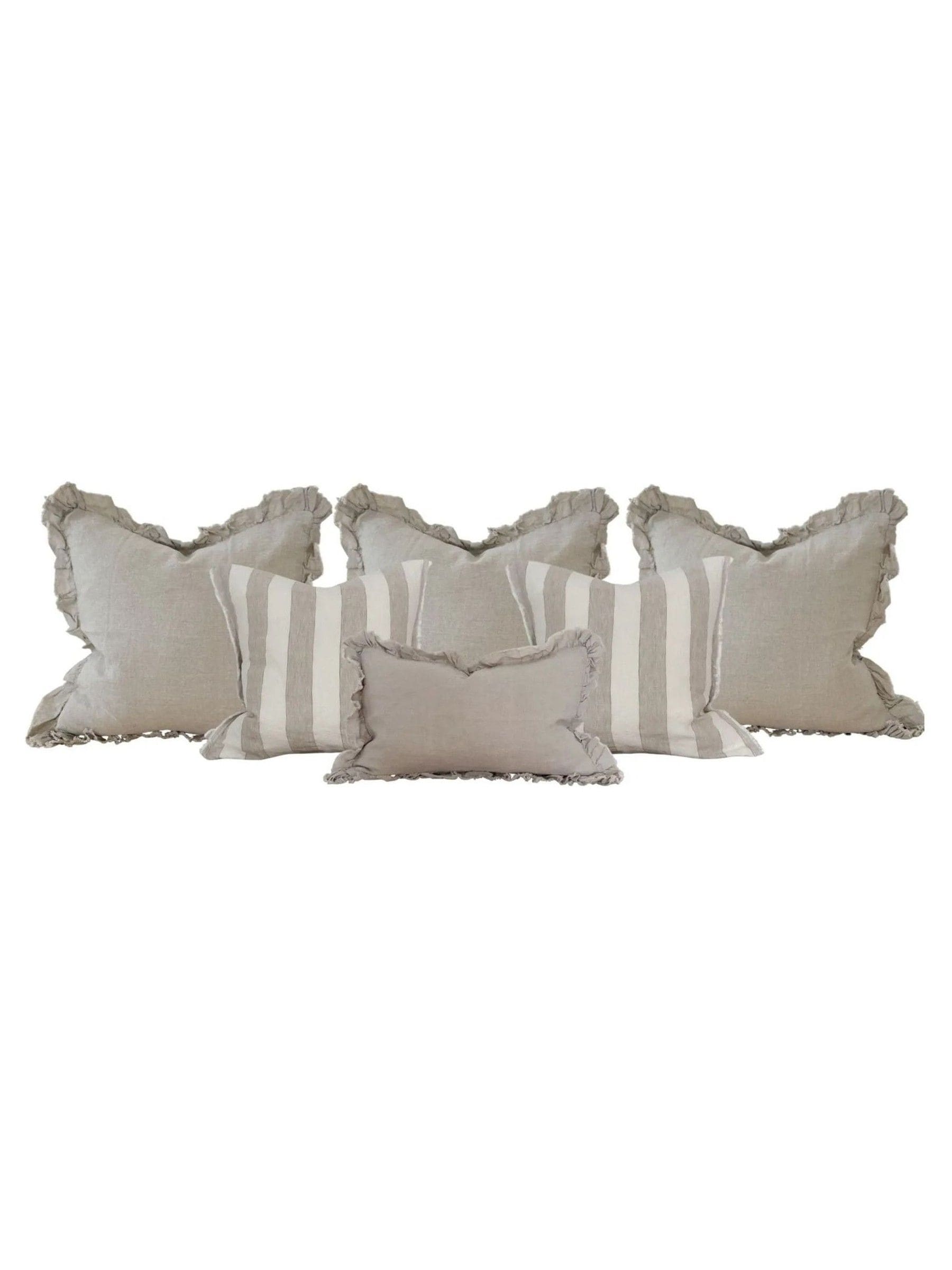 Ellenvale Interiors natural linen cushion cover set 5 pack, imported from the UK