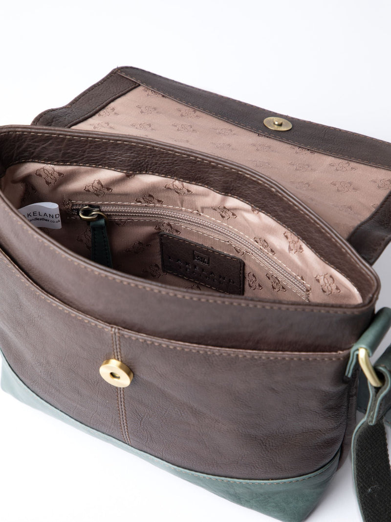 Lakeland Leather Brown Hartsop Flapover Cross-Body Bag