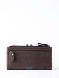 Lakeland Leather Hartsop brown double zip purse, UK version