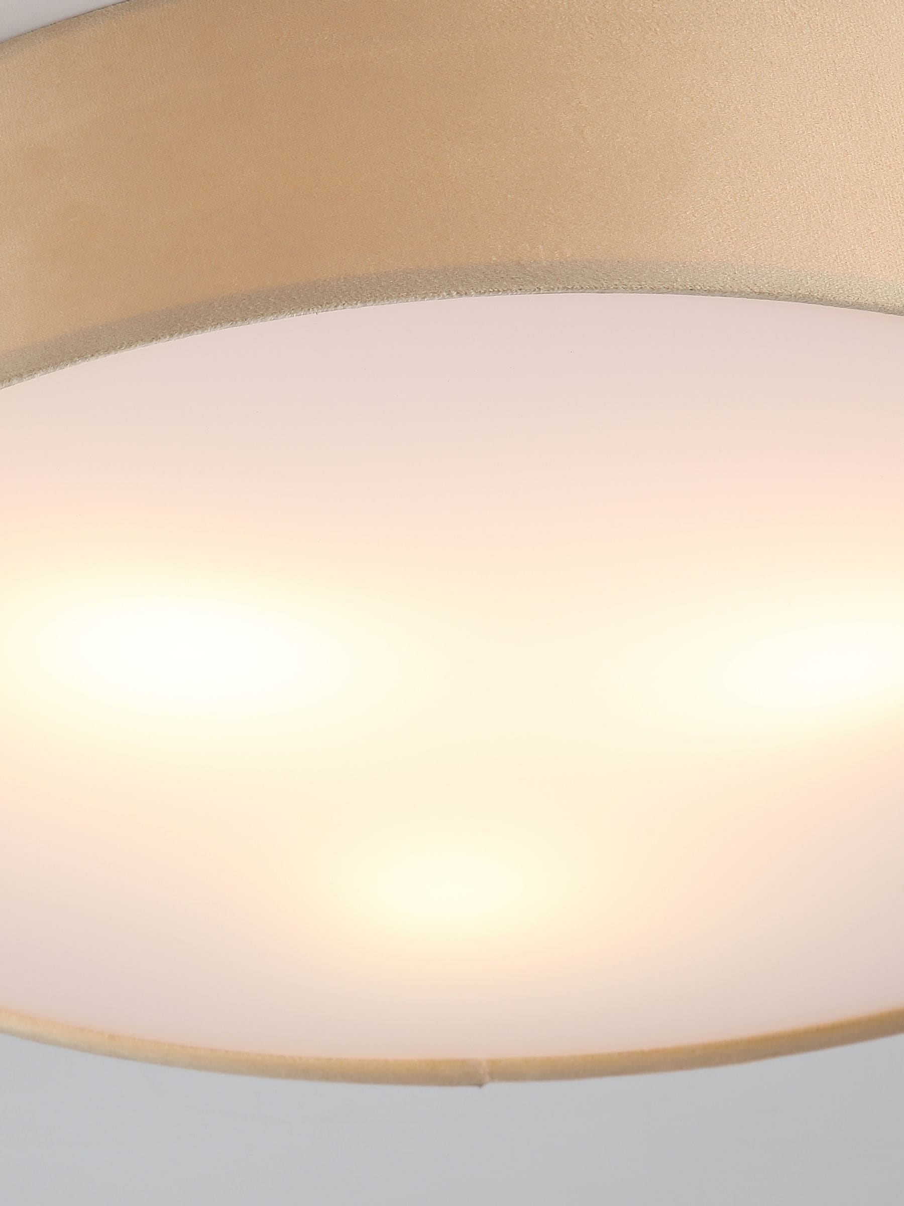 Searchlight flush ceiling light velvet champagne 50cm, imported from the UK