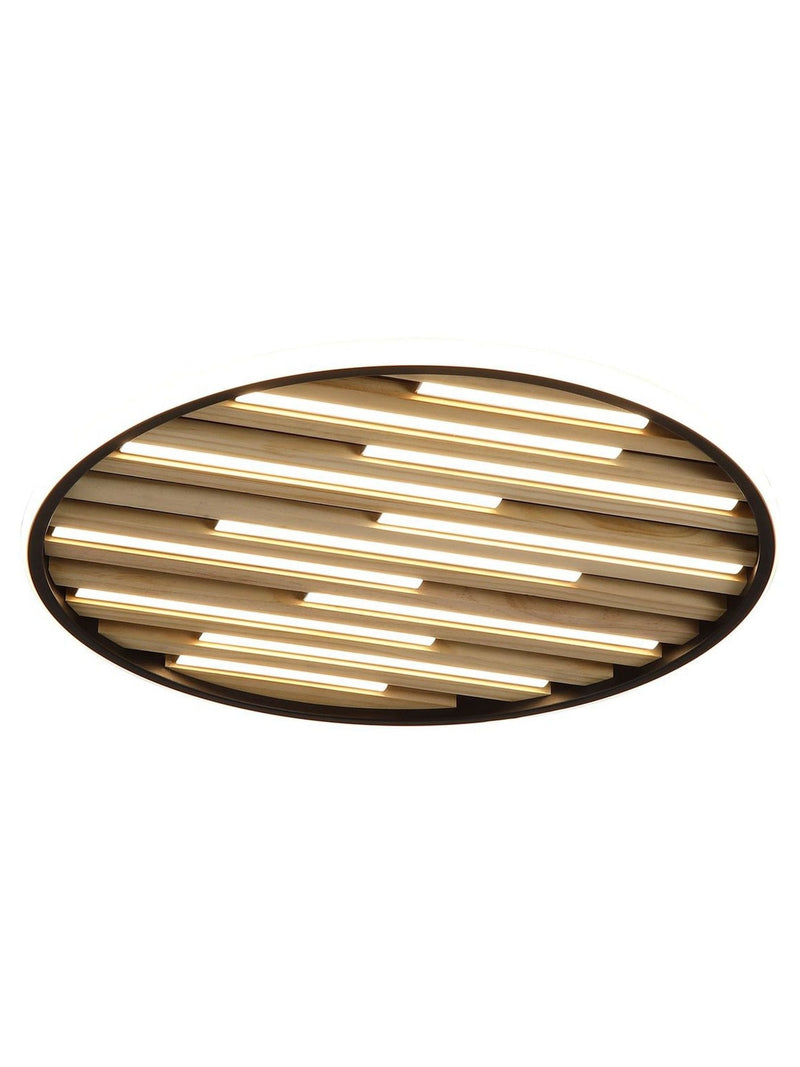 Searchlight Black Caen LED flush ceiling light, imported from the UK
