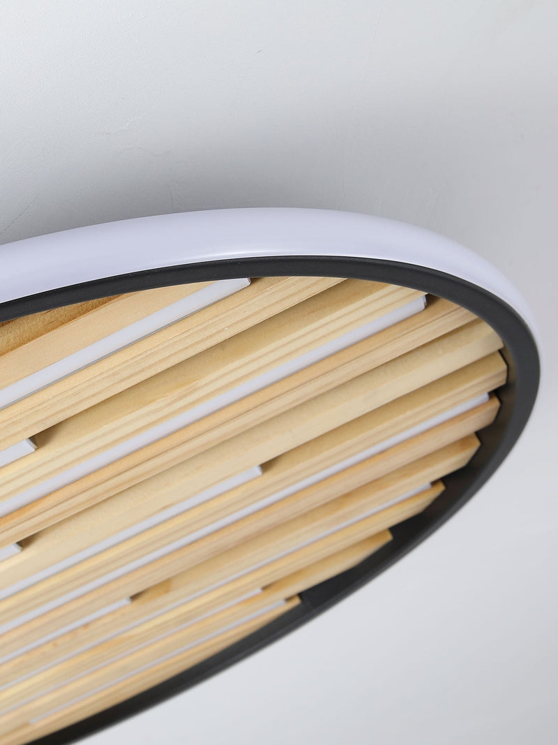 Searchlight Black Caen LED flush ceiling light, imported from the UK