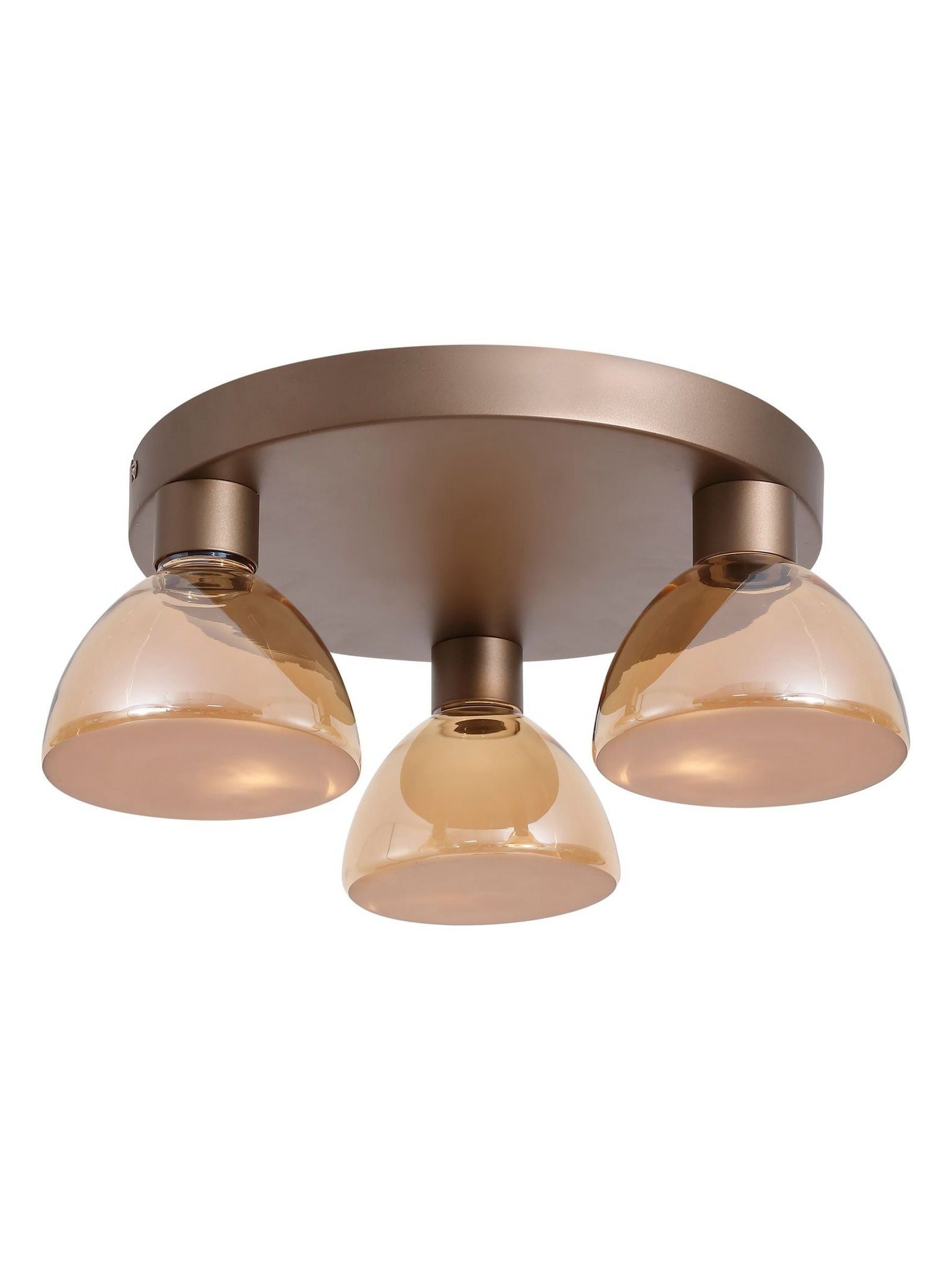 Searchlight Brown Trudy LED flush ceiling light, UK version
