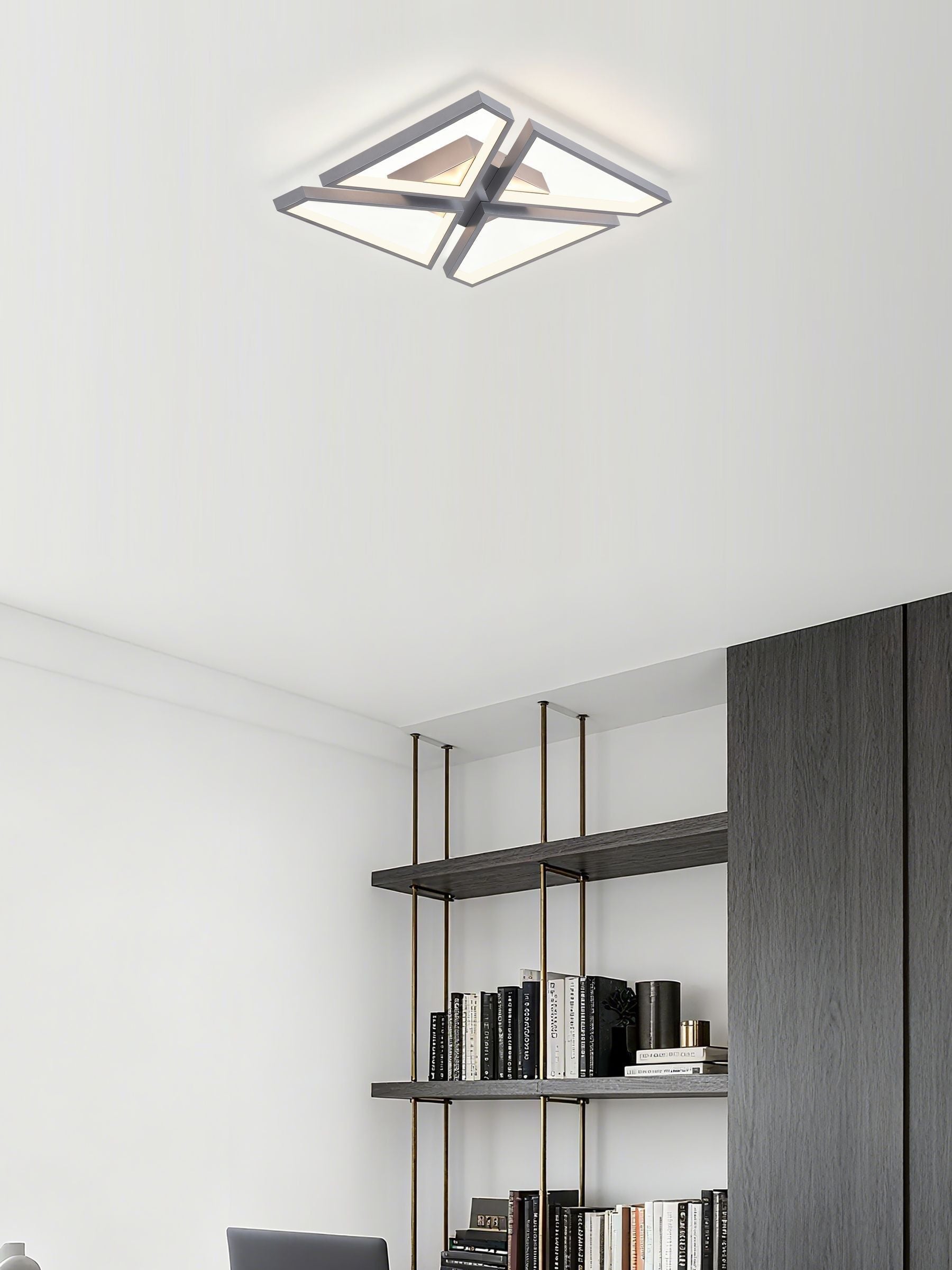 Searchlight Mozka LED ceiling light 40cm satin silver (British brand)