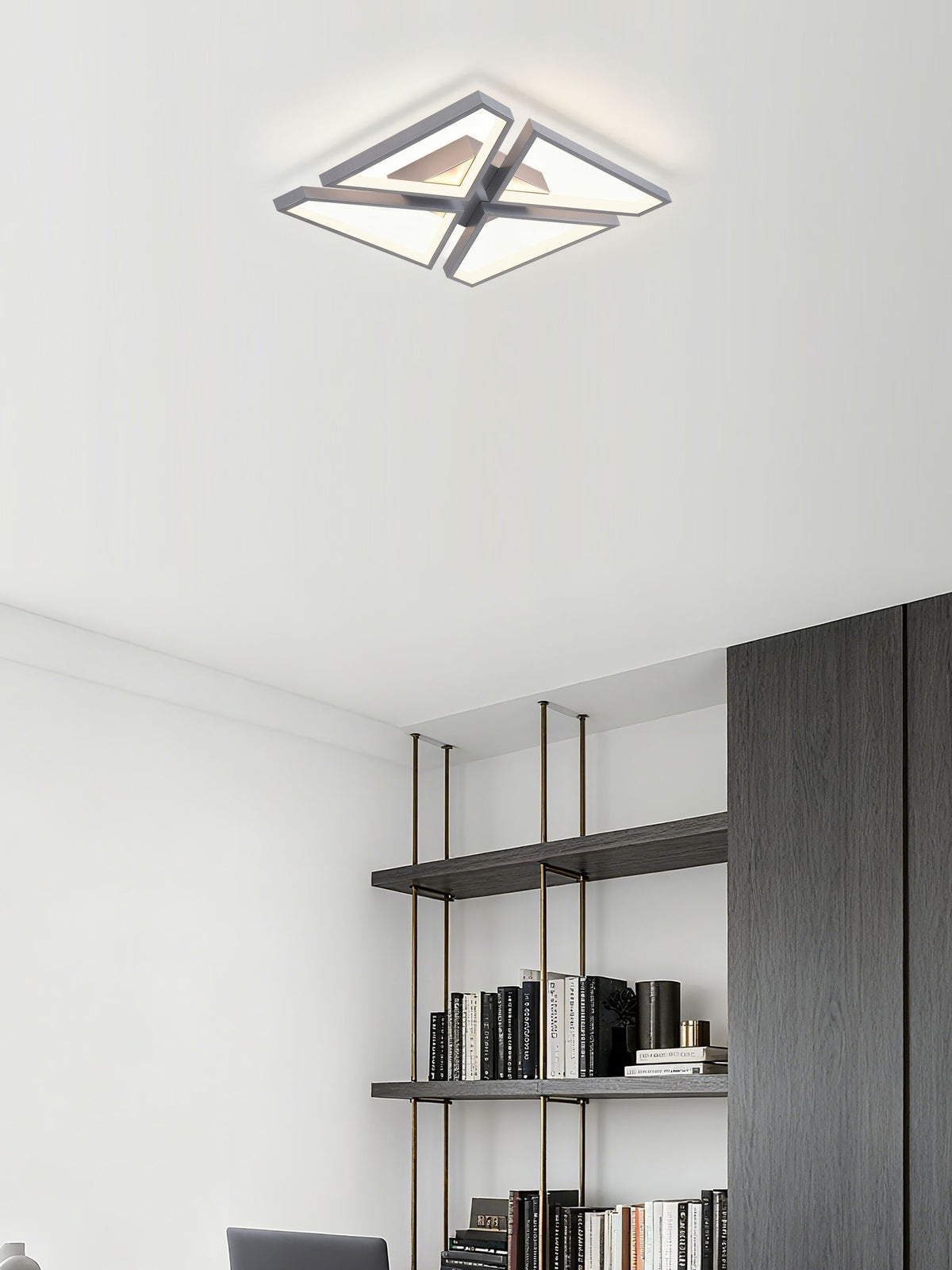 Searchlight Mozka LED ceiling light 40cm satin silver (British brand)