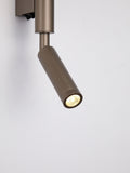 Searchlight Asher latte metallic LED wall light, imported from the UK