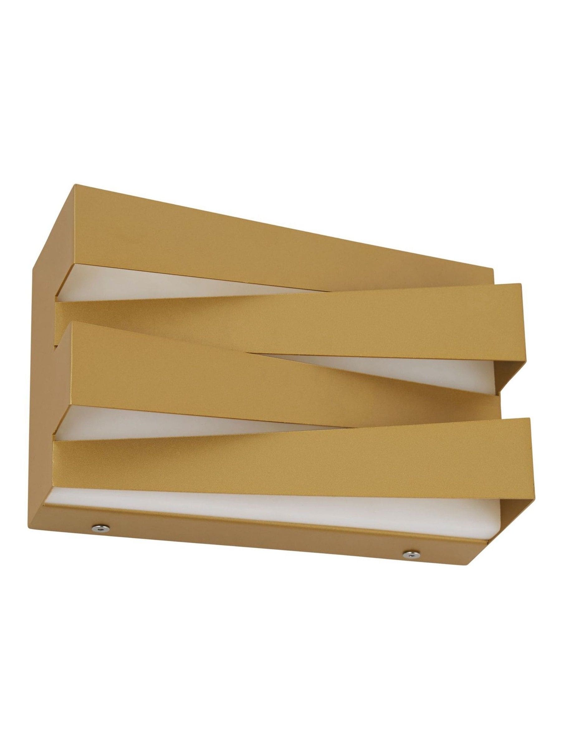 Searchlight Arran LED wall light in satin brass, 12.5x20cm (British brand)