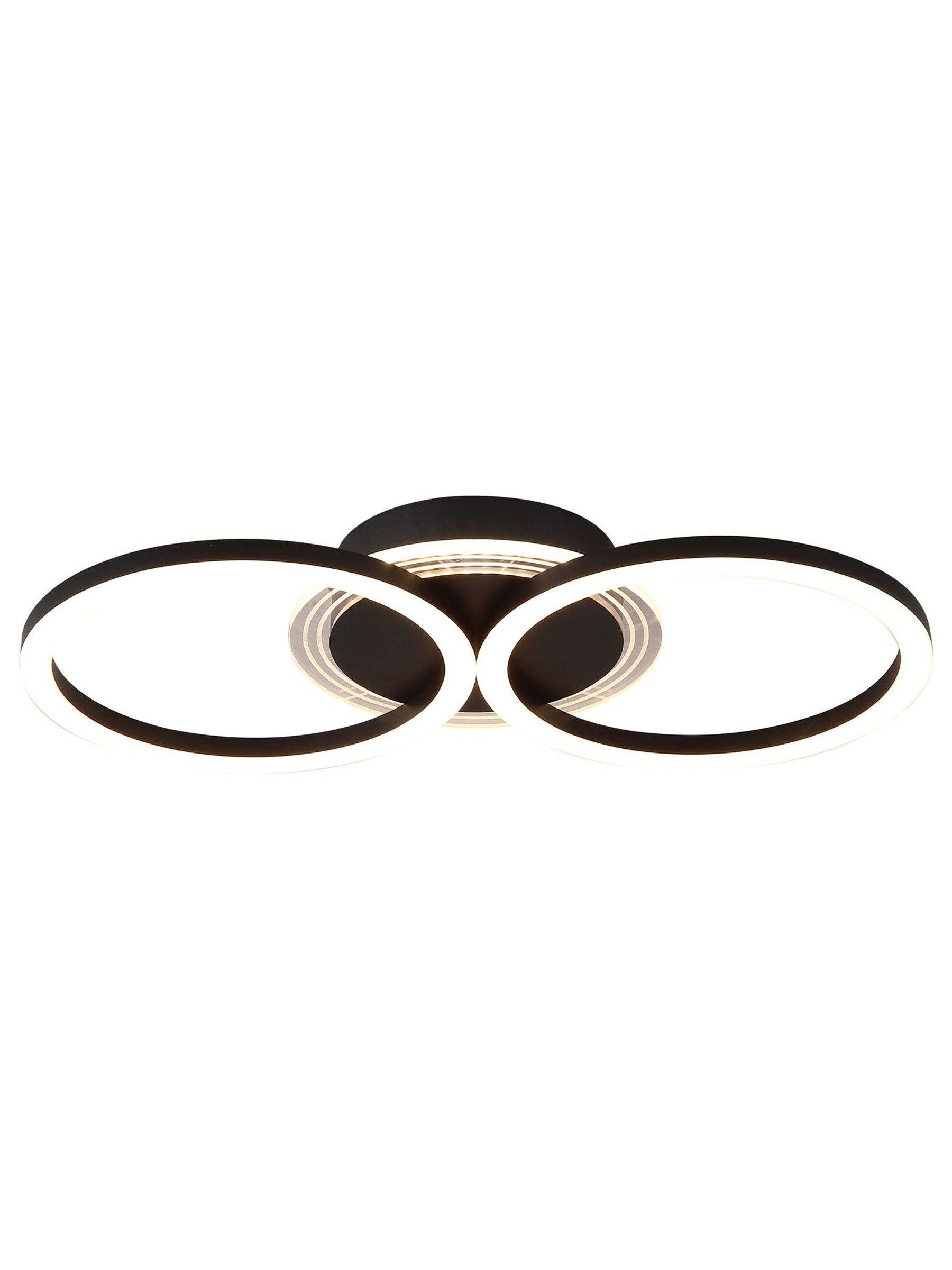 Searchlight Black Deni LED flush ceiling light (British brand)