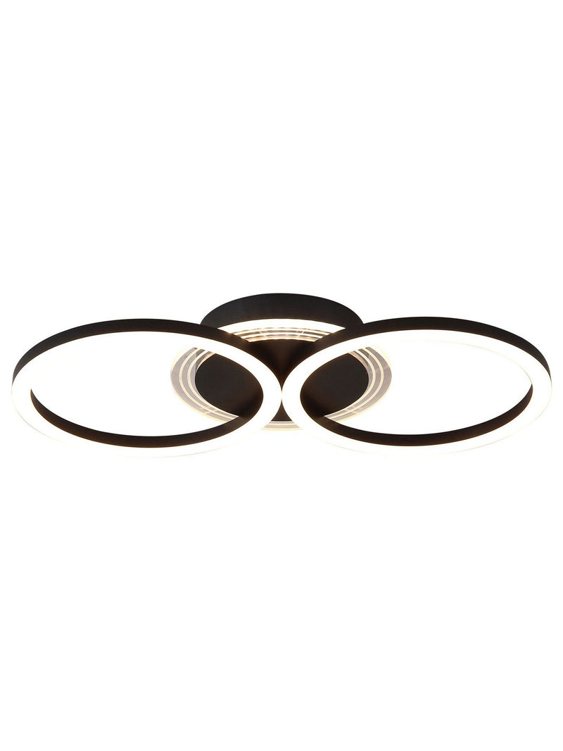 Searchlight Black Deni LED flush ceiling light (British brand)
