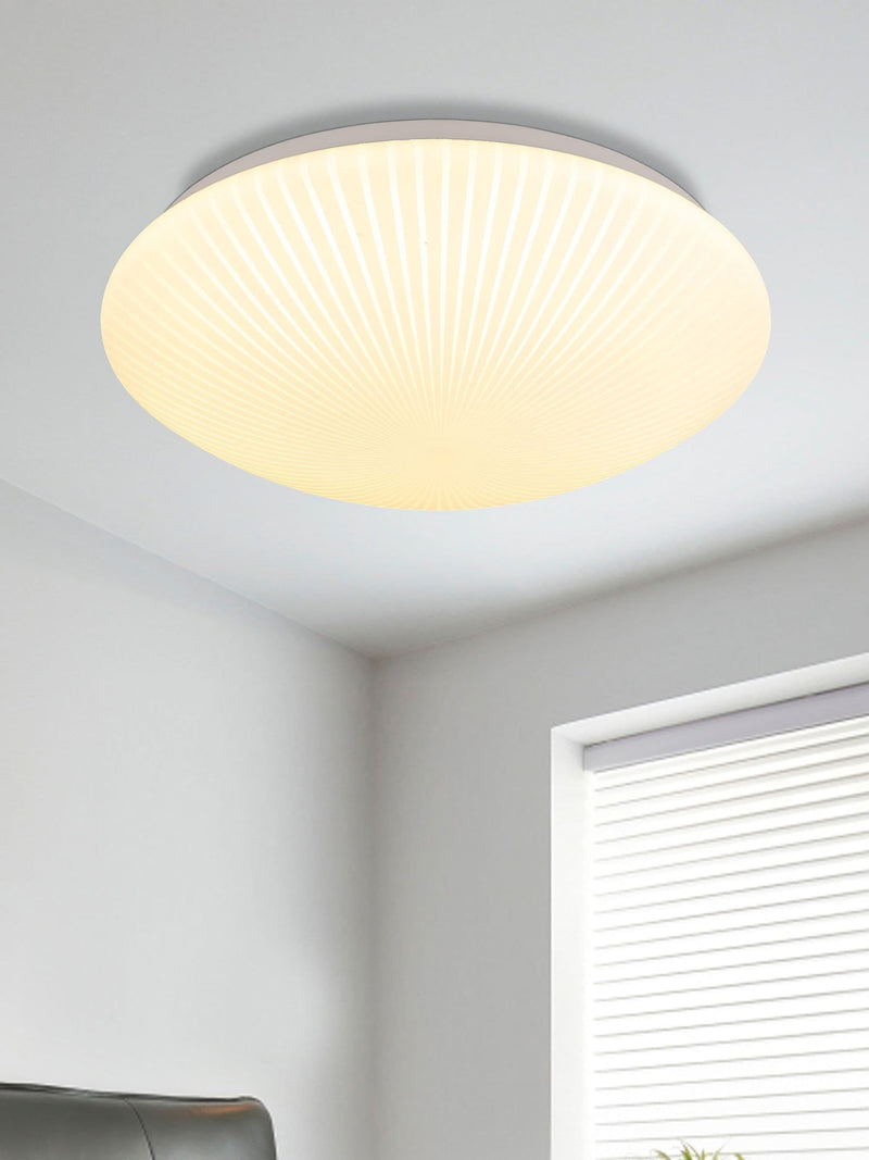 Searchlight White Amble LED flush ceiling light 38.5cm (British brand)