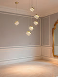 Searchlight Dana 5-light LED pendant satin brass (British brand)