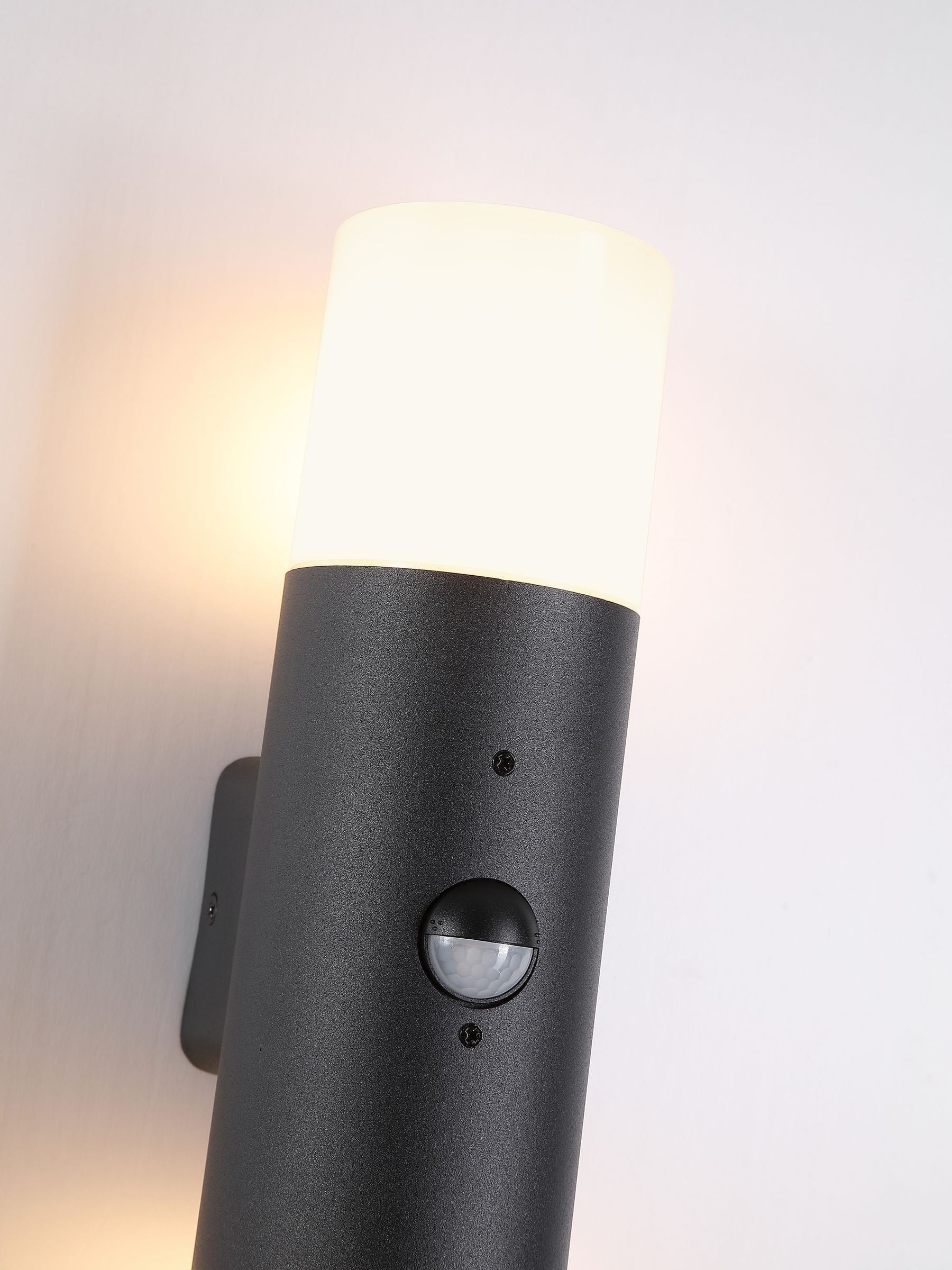 Searchlight Dax black and white outdoor wall light 30cm (British brand)