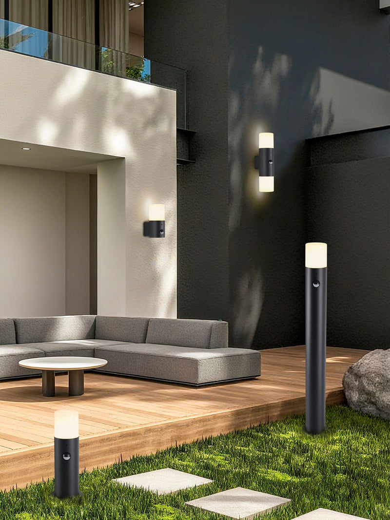Searchlight Dax outdoor bollard aluminium 30cm (British brand)