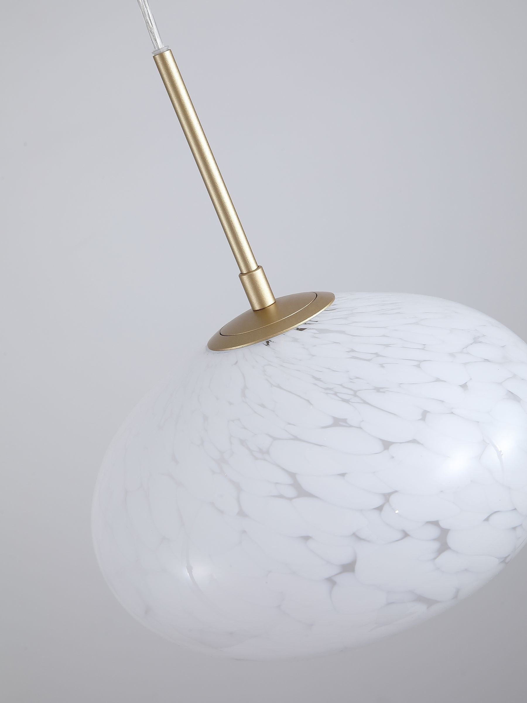 Searchlight Poppy gold pendant confetti glass ceiling light, UK version